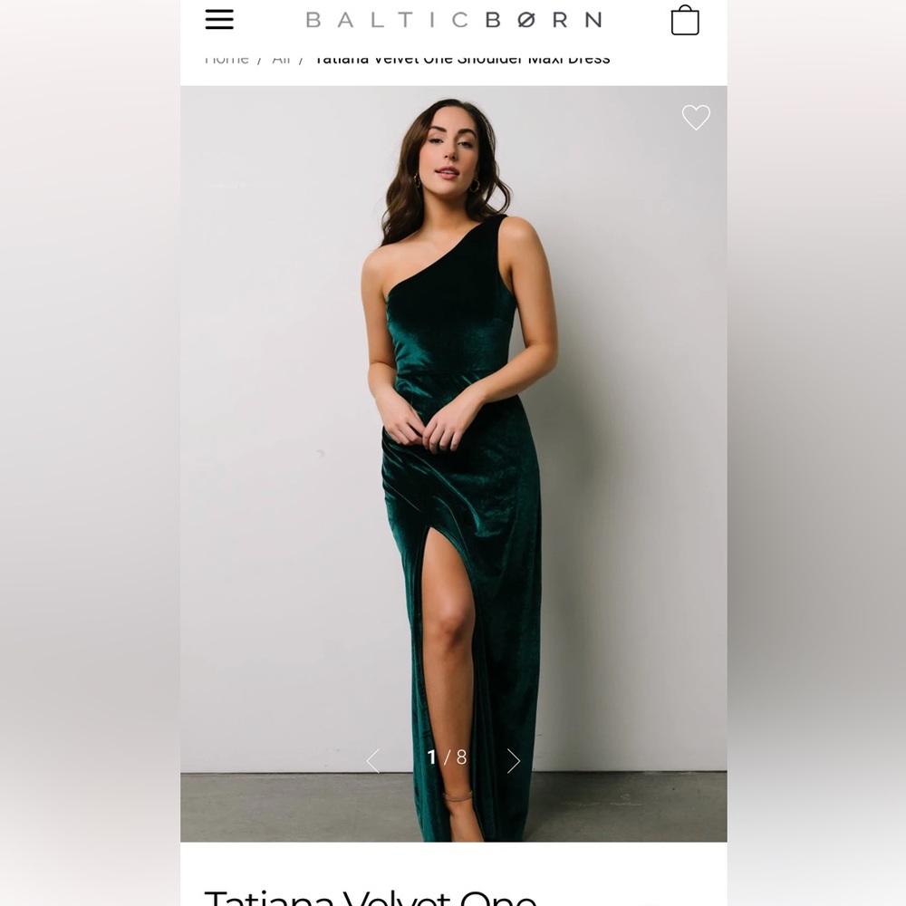 Baltic Born Tatiana Velvet One Shoulder Maxi Dress